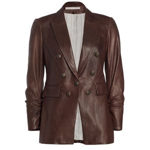 Veronica Beard Brown Leather Jacket
